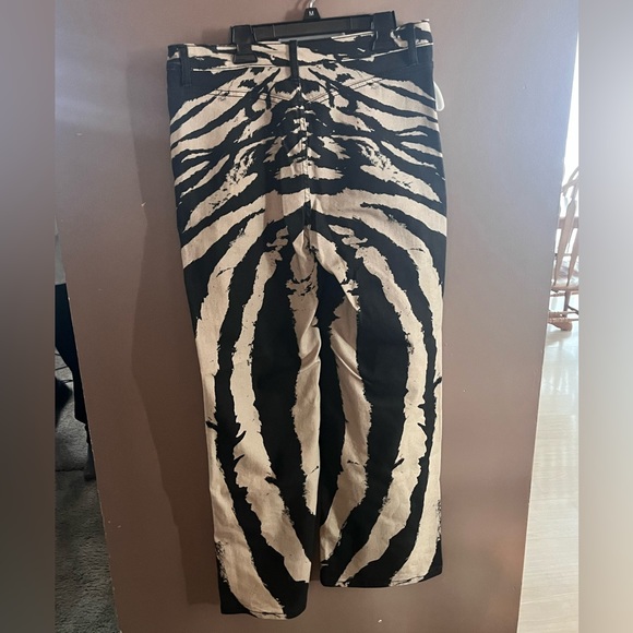 THE KRIPT v waist baggy jeans in abstract zebra - part of a set - Picture 8 of 10